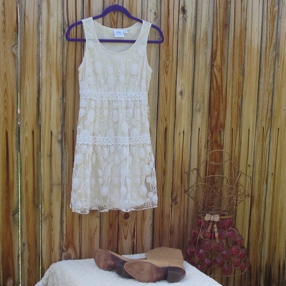 Cowgirl Justice Dresses & Skirts - *SALE*Cowgirl Justice Small cream lace dress*